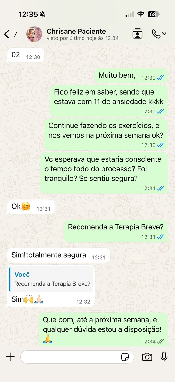 Depoimento WhatsApp 2